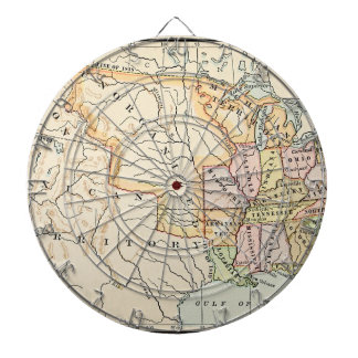 Tabla Dardos Mapa Histórico Antigo dos Estados Unidos de 1830