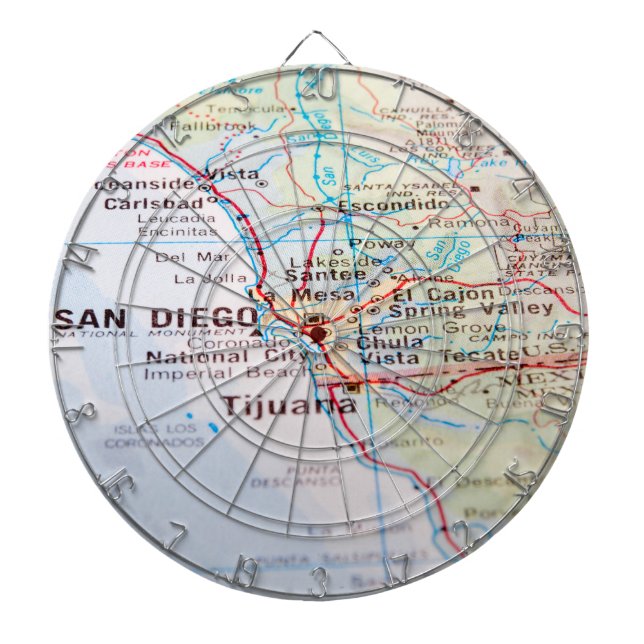 Tabla Dardos Mapa Histórico Antigo dos Estados Unidos de 1830 (Frente)