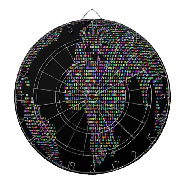 Tabla Dardos mapa mundial do planeta Terra (Frente)