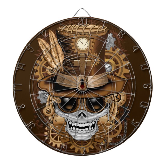 Tabla Dardos Máquina de Retro de Voodoo Steampunk (Frente)