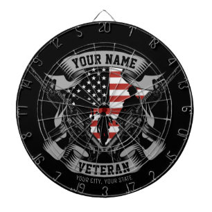 Tabla Dardos Marca Personalizada Americana Veterana Orgulhosa V