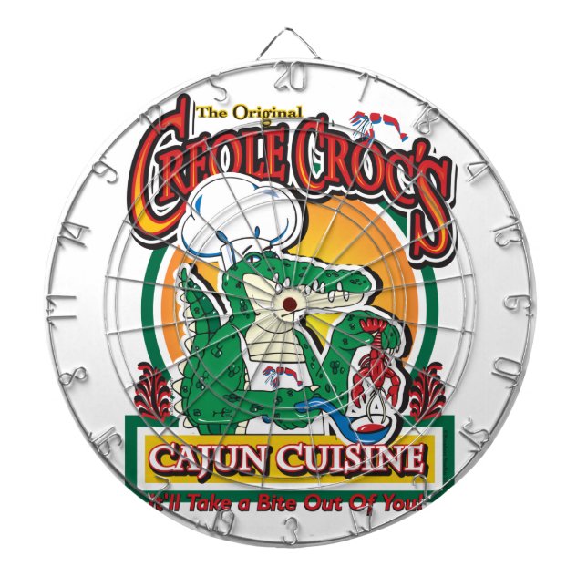 Tabla Dardos Mardi Gras Cajun Crocodilo (Frente)