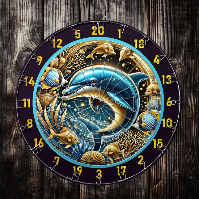 Tabla Dardos Marine Grace Dolphin Dartboard Art (Criador carregado)