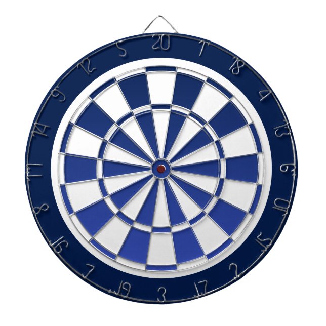 Tabla Dardos marinho azul esmaecido e prancheta branca (Frente)