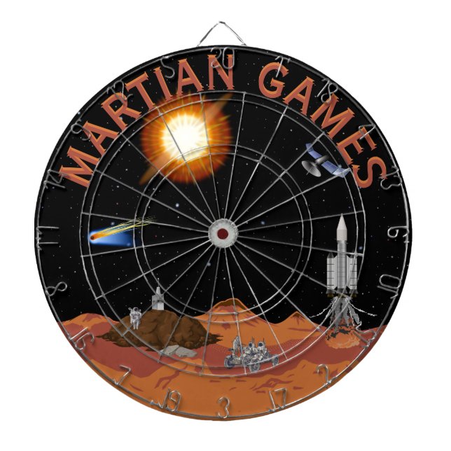 Tabla Dardos Martian Games Sci-Fi Cena Multialvo (Frente)