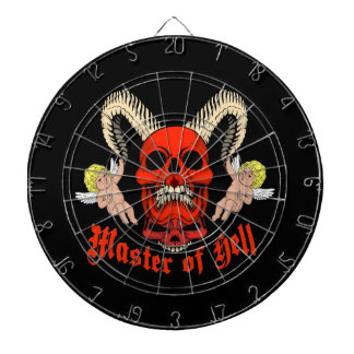 Tabla Dardos Master of Hell Gothic Skull and Cherubs Design