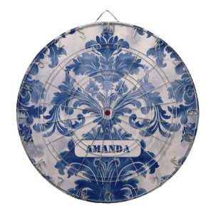 Tabla Dardos Mau legado Dó azul toile de jouy monograma