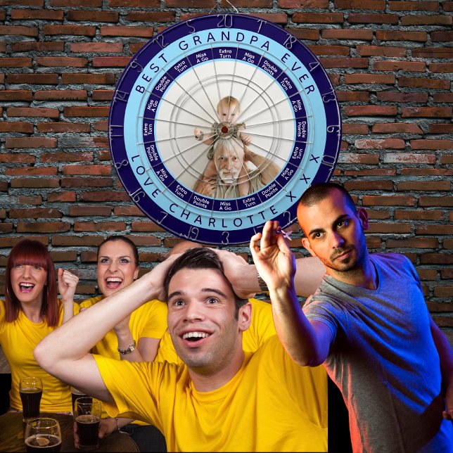 Tabla Dardos Melhor Avô Nunca | Azul Marinho (Darts Team)