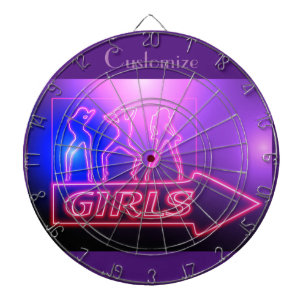 Tabla Dardos Meninas Neon Rosa Assinam Thunder_Cove