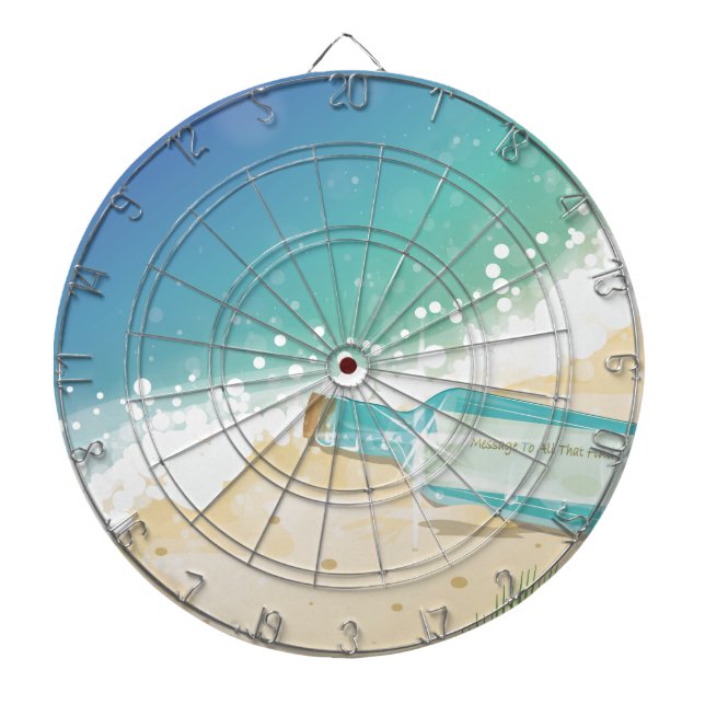 Tabla Dardos Mensagem em uma garrafa (Frente)