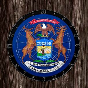 Tabla Dardos Michigan Flag Dartboard & Michigan /EUA game conse