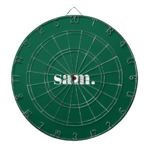 Tabla Dardos Minimalista texto personalizado negrito verde