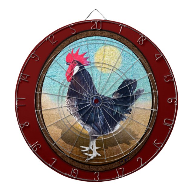 Tabla Dardos Minorca Rooster Vintage Oval (Frente)
