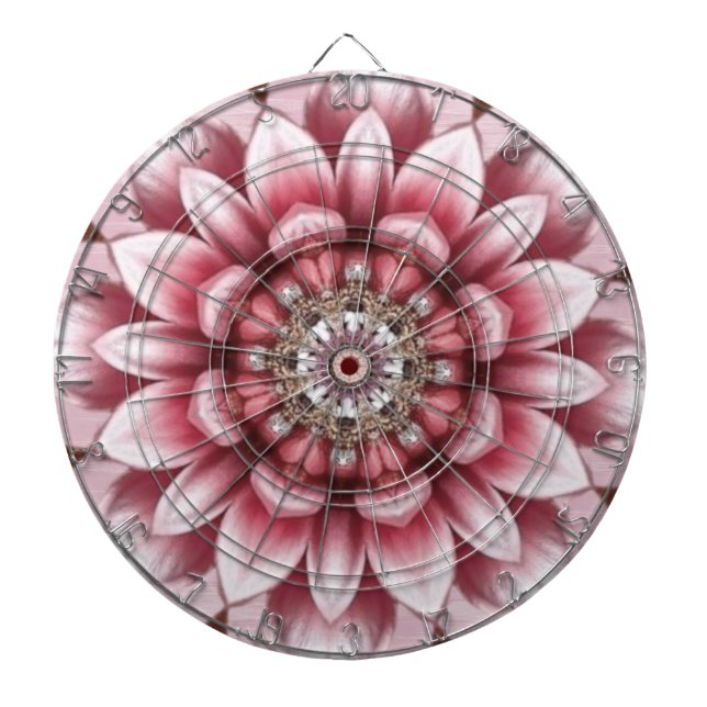Tabla Dardos Mira de Dardos Flor Rosa Moderna (Frente)