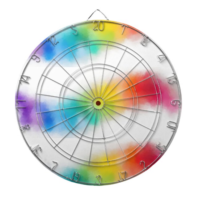 Tabla Dardos Modelo moderno de tendências verdes roxas cor-de-r (Frente)