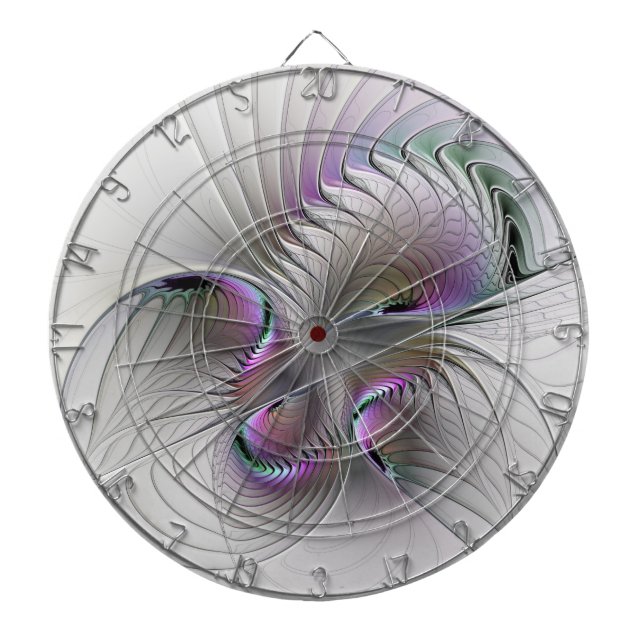 Tabla Dardos Modern Abstrato Shy Fantasy Figura Arte Fractal (Frente)