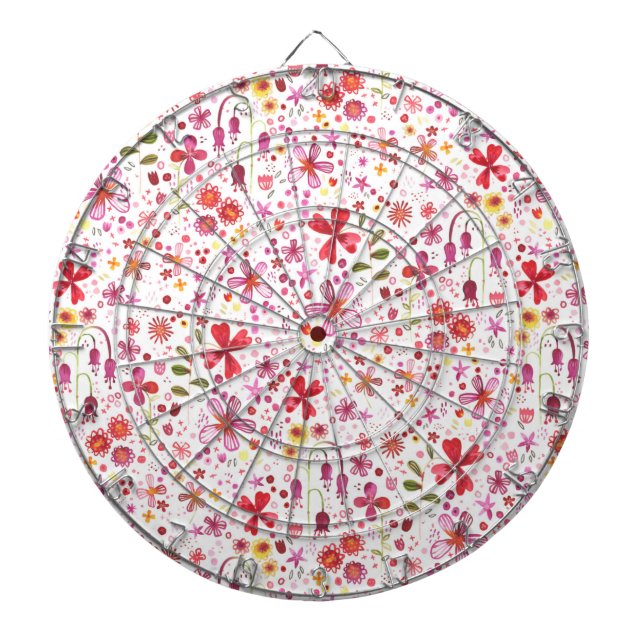 Tabla Dardos Modern Floral Watercolor (Frente)