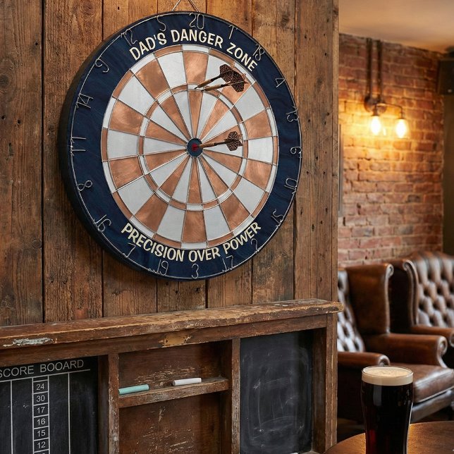 Tabla Dardos Modern Metallic Copper & Navy Blue Custom (Criador carregado)