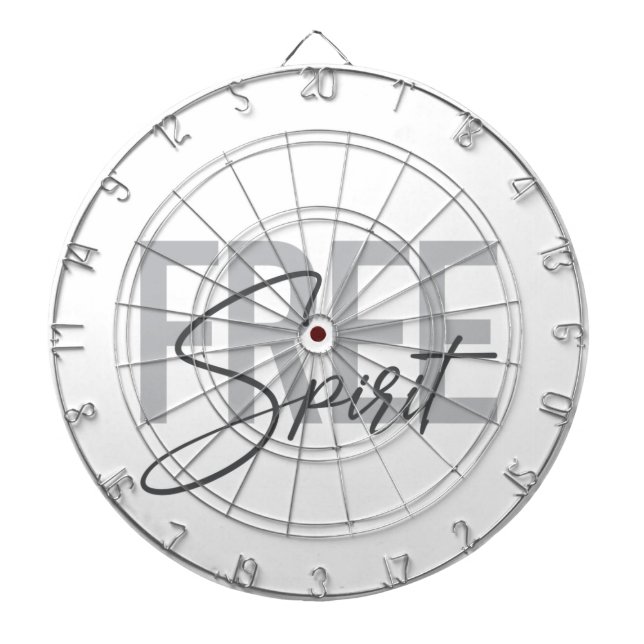 Tabla Dardos Modern, simple, cool typography of Free Spirit (Frente)