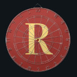 Tabla Dardos Monograma Simples Moderno<br><div class="desc">Esta é uma simples, moderna, design de monograma personalizada. Esta design de na moda está em marrom tendencioso com tipografia na moda. É perfeito para um presente personalizado ou ideal como um novo acessório de sala de jogos para você. Basta adicionar sua carta inicial digitando-a na caixa personalizar este texto....</div>