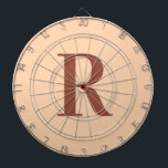 Tabla Dardos Monograma Simples Moderno - Castanho<br><div class="desc">Esta é uma simples, moderna, design de monograma personalizada. Esta design de na moda está em trending beige e terracotta / marrom com tipografia na moda. É perfeito para um presente personalizado ou ideal como uma nova adição à sua sala de jogos. Basta adicionar sua carta inicial digitando-a na caixa...</div>