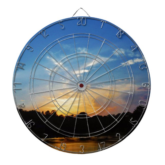 Tabla Dardos Montanha lago Sunset (Frente)