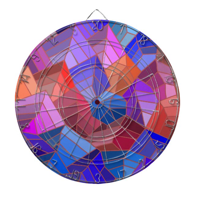 Tabla Dardos Montanhas de Fantasia Vista do Céu (Frente)