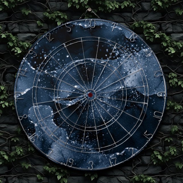 Tabla Dardos Moody Agate | Marinho Denim Steel Blue Faux Glitte (Criador carregado)