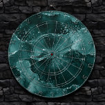 Tabla Dardos Moody Agate | Teto Verde Malachite Rich Jewel Tone<br><div class="desc">O grunge dos anos 90 inspirou uma pedra agata escura e sofisticada, marmoreada, de cor aquática, num tom profundo de joia, com folha metálica falsa e veias brilhantes, numa rica e dramática espiral de fluidos abstrato e veias brilhantes. Da coleção "Até a Morte nos Pede", este magnífico gradiente feminino pintado...</div>