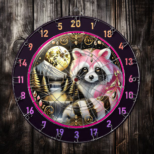 Tabla Dardos Moon Rosa Esmaga Sob Lua Ouro