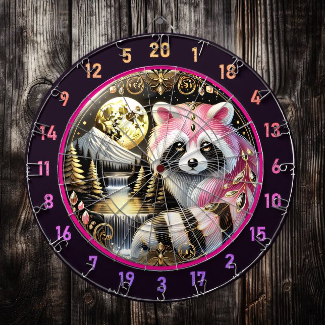 Tabla Dardos Moon Rosa Esmaga Sob Lua Ouro (Criador carregado)