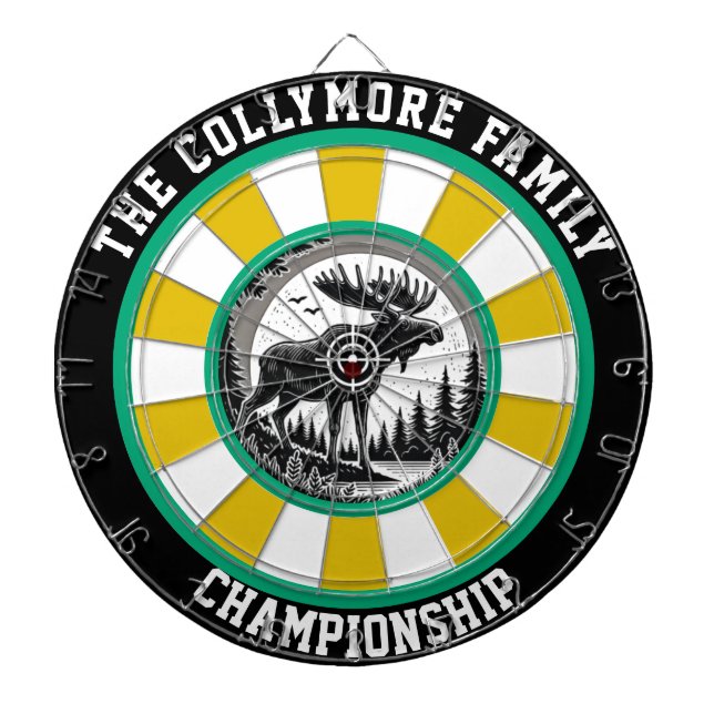 Tabla Dardos Moose em Forest Aim Design (Frente)