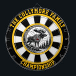 Tabla Dardos Moose no Círculo-Alvo da Floresta<br><div class="desc">Arte circular de um alce na floresta,  enquadrada por um design de alvo preciso.</div>