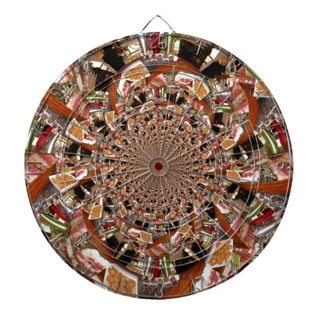 Tabla Dardos Mosaico Mesmerizante de Cores Sushi Brown (Frente)