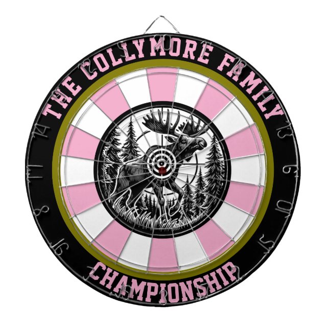 Tabla Dardos Mose Majestosa com Arte Alvo (Frente)