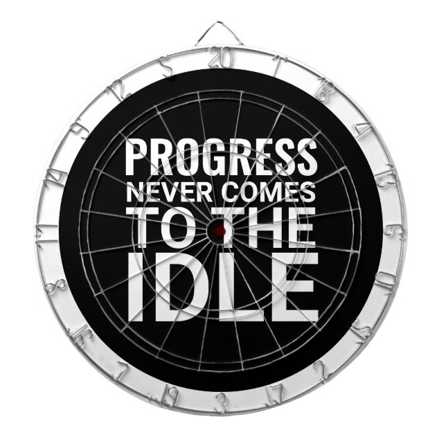 Tabla Dardos Motivação Preta e Branca - Inspiração (Frente)