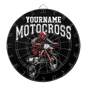 Tabla Dardos Motocross Dirt Bike Racing Personalizado