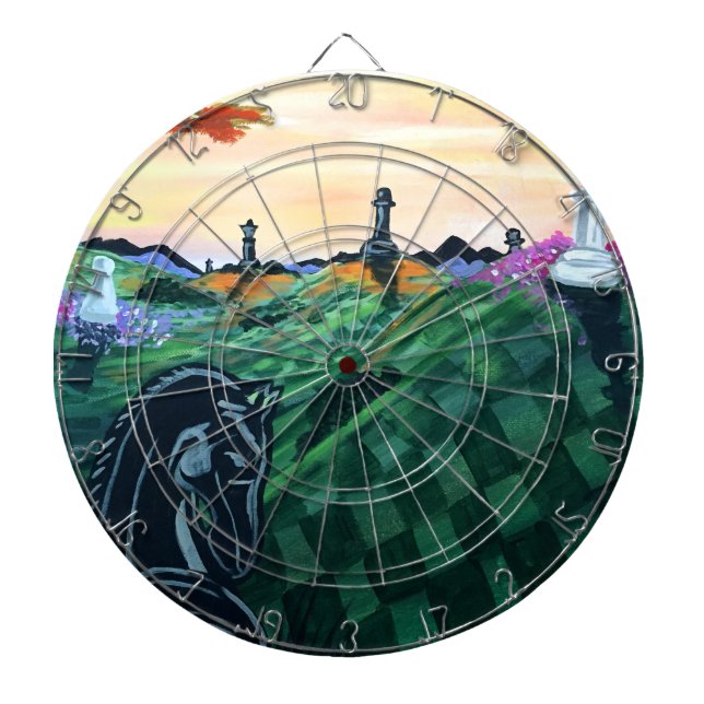 Tabla Dardos Mundo Do Xadrez (Frente)