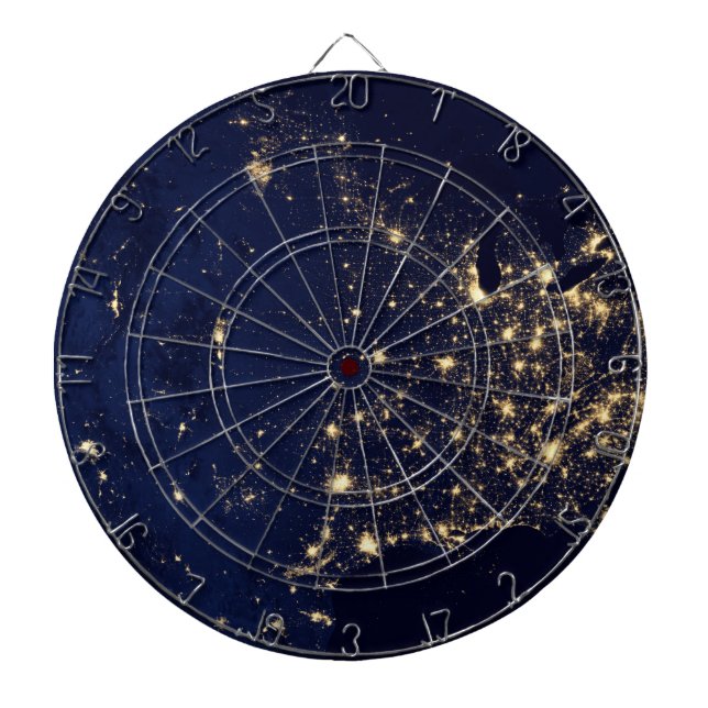 Tabla Dardos Nasa Lights from Space USA (Frente)