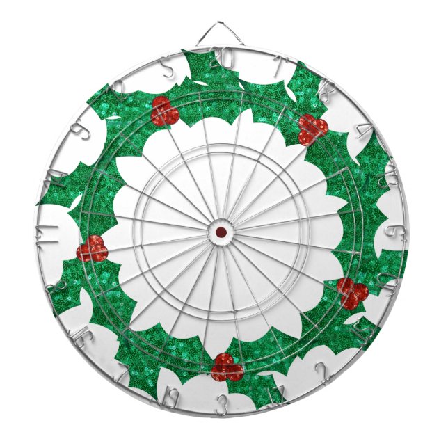 Tabla Dardos natal holly wreath (Frente)