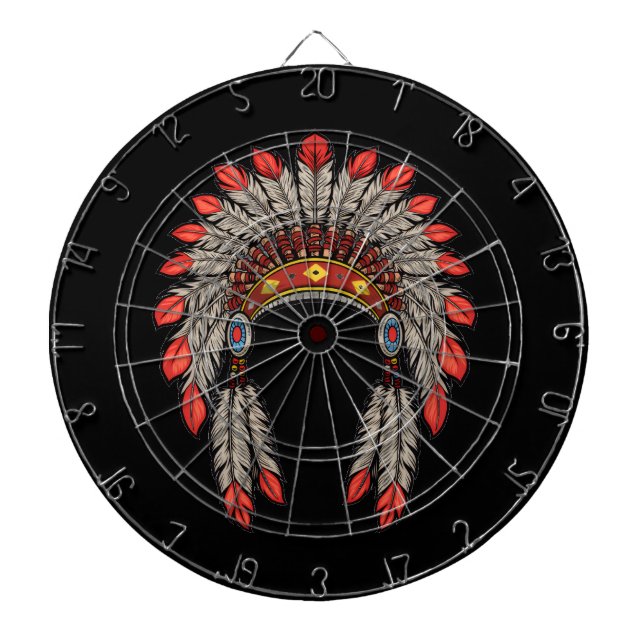 Tabla Dardos “Native Indian Chief Headdress” Dart Board (Frente)