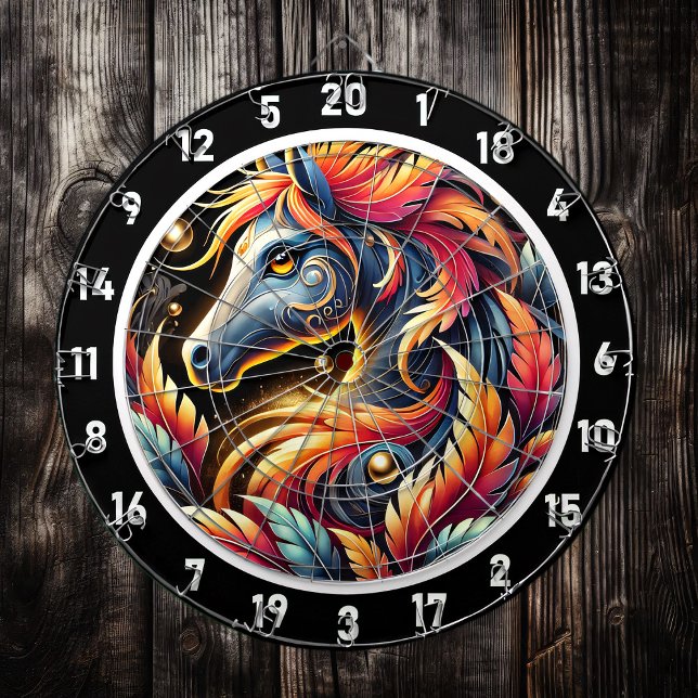 Tabla Dardos Neon Jungle Horse Wall Art (Criador carregado)