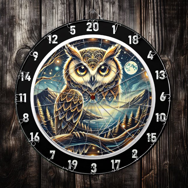 Tabla Dardos Nocturnal Majestade Owl Dartboard Design (Criador carregado)