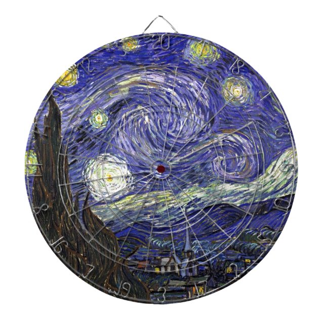 Tabla Dardos Noite Estrelada, Vincent Van Gogh. (Frente)