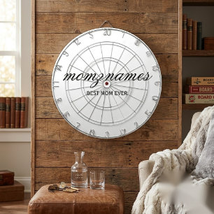 Tabla Dardos Nome com Caligrafia Personalizada Melhor Mãe do Mu