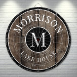 Tabla Dardos Nome da família de madeira russa<br><div class="desc">Este design de ornamento simples e clássico é perfeito para celebrar sua fuga favorita. A versão atual apresenta as palavras "Lake House" na frente, em um roteiro suave e elegante, em conjunto com uma fonte serif limpa e moderna. Quer seu retiro esteja em um lago tranquilo, uma praia ensolarada, ou...</div>