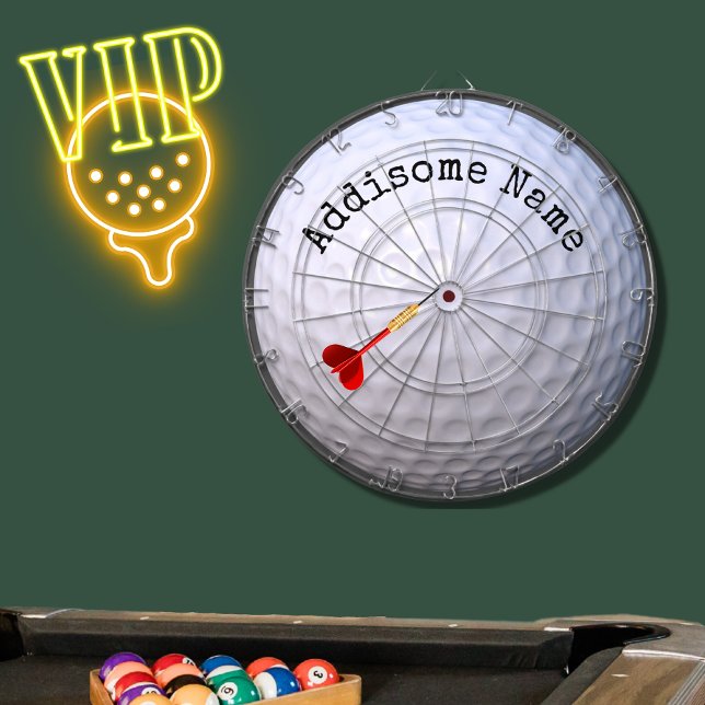 Tabla Dardos Nome monograma da dart Board de bola de golfe bran (Criador carregado)