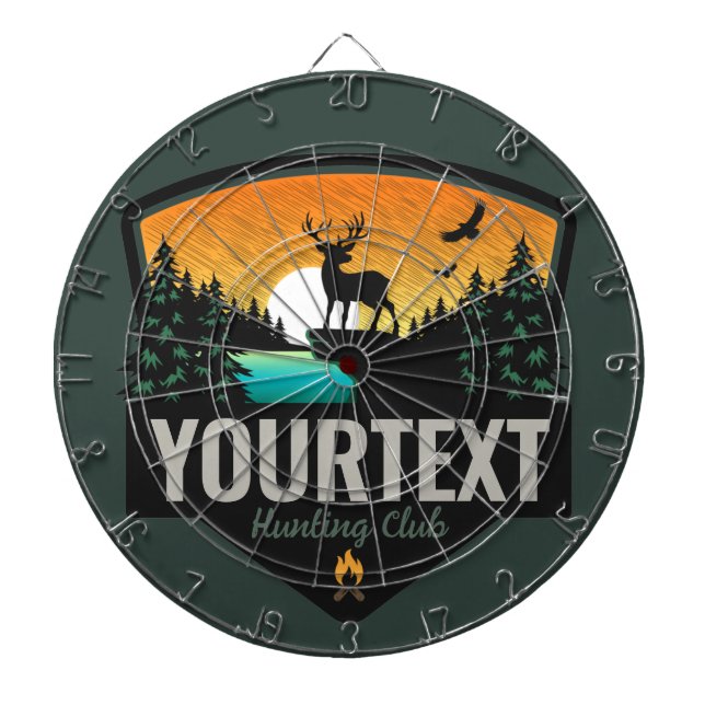 Tabla Dardos NOME Personalizado Caça Selvagem de Elk Sunset (Frente)