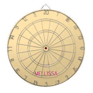 Tabla Dardos Nome personalizado minimalista creme
