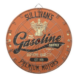 Tabla Dardos Nome Personalizado Motores Gasolina Garagem Retrom